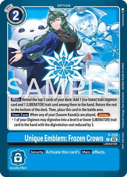 Unique Emblem: Frozen Crown (Dawn of Liberator Box Topper)