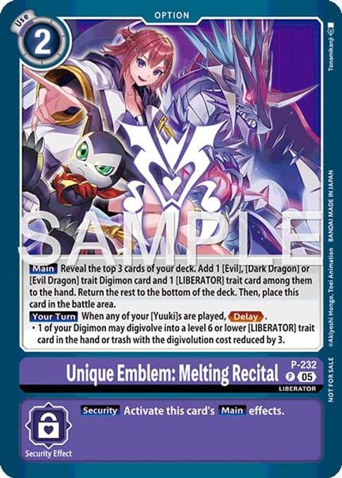 Unique Emblem: Melting Recital (Dawn of Liberator Box Topper)