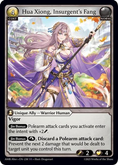 Hua Xiong, Insurgent's Fang
