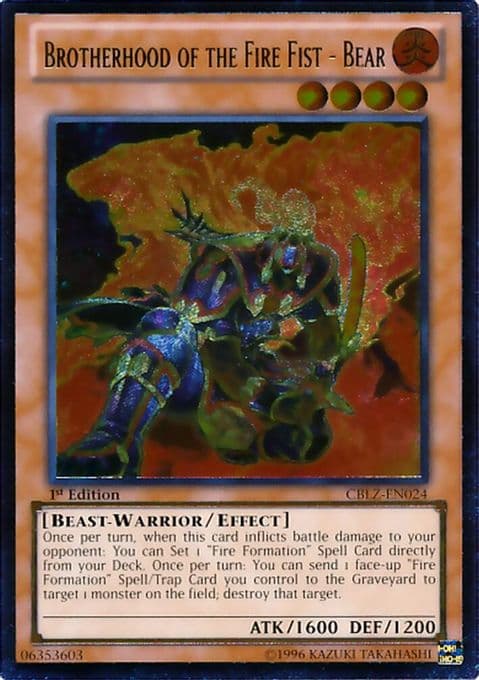 Brotherhood of the Fire Fist - Bear (UTR)