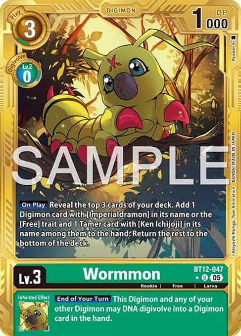 Wormmon - BT12-047 (Gold Border)