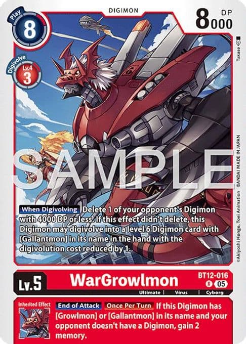 WarGrowlmon - BT12-016 (Reprint)