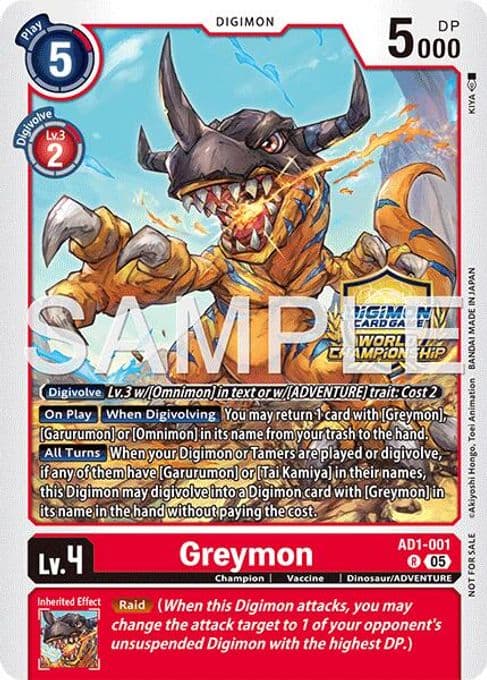 Greymon - AD1-001 (World Championship 26–27 Regionals Season 1)