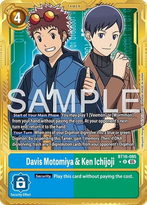 Davis Motomiya & Ken Ichijoji (Gold Border)