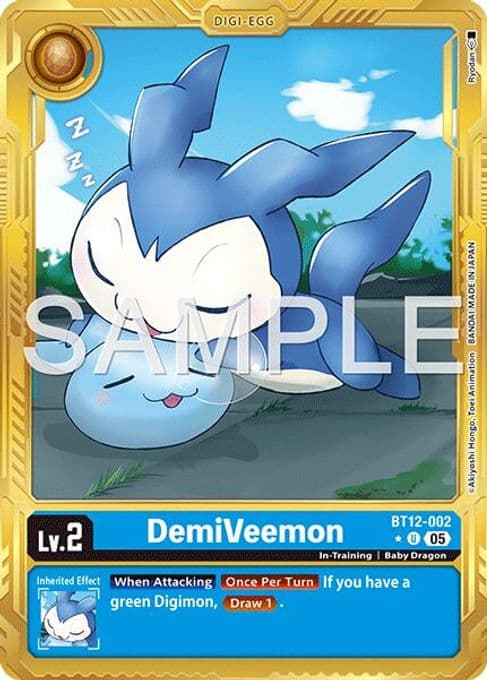 DemiVeemon - BT12-002 (Gold Border)