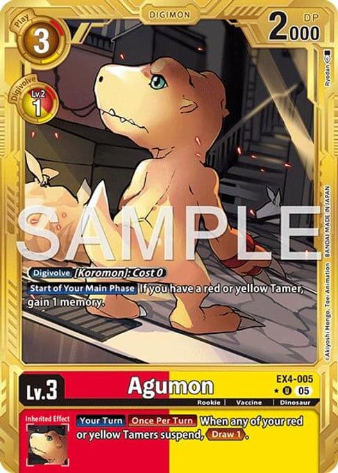 Agumon - EX4-005 (Gold Border)