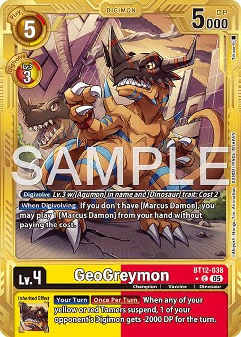 GeoGreymon - BT12-038 (Gold Border)