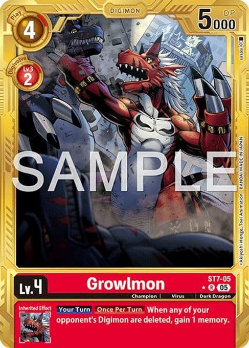 Growlmon - ST7-05 (Gold Border)