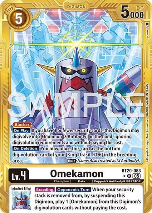 Omekamon - BT20-083 (Gold Border)