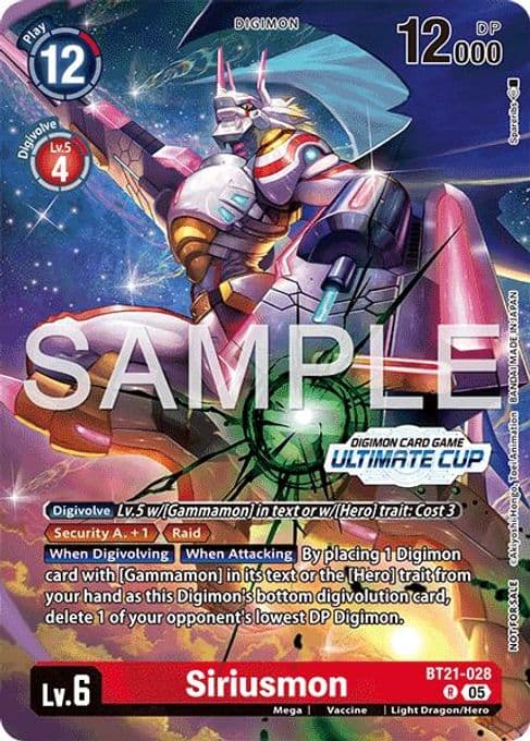 Siriusmon (Ultimate Cup 26-27 Season 1 Winner)