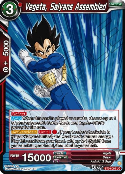 Vegeta, Saiyans Assembled