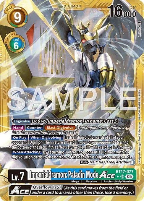 Imperialdramon: Paladin Mode ACE (Gold Border)