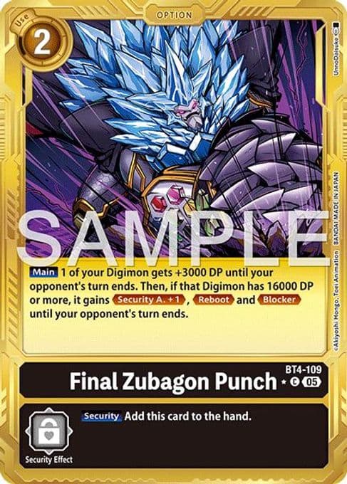 Final Zubagon Punch (Gold Border)