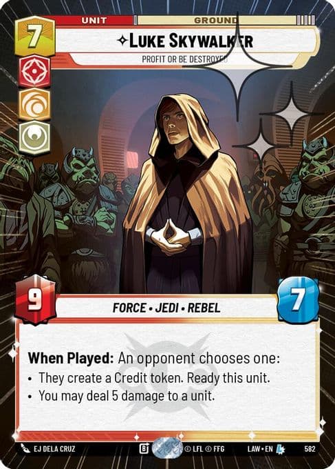 Luke Skywalker - Profit or Be Destroyed (Hyperspace Foil)