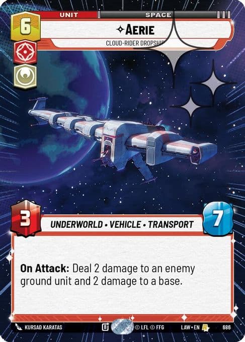 Aerie - Cloud-Rider Dropship (Hyperspace Foil)