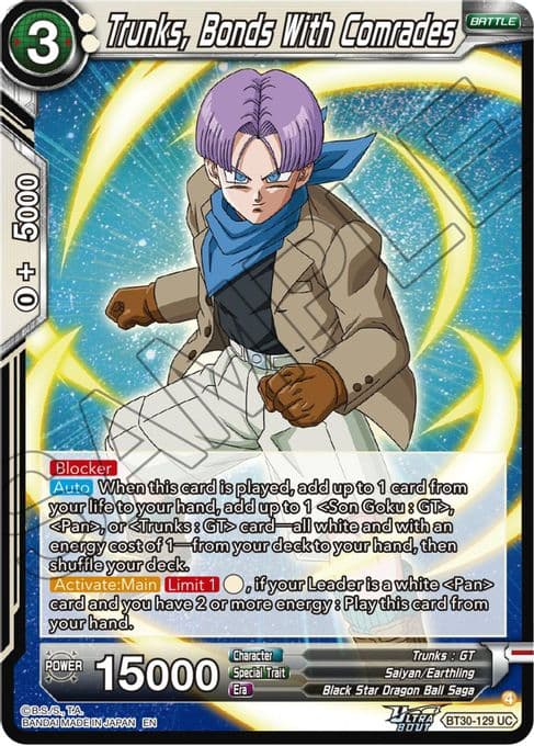 Trunks, Bonds With Comrades