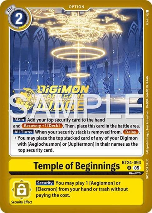Temple of Beginnings (Judge Pack 9)