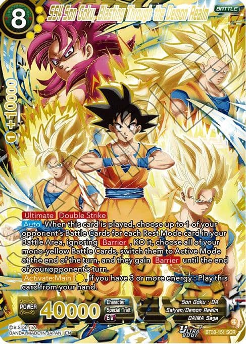 SS4 Son Goku, Blasting Through the Demon Realm (SCR)