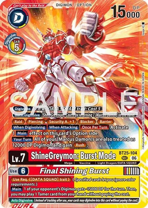 ShineGreymon: Burst Mode // Final Shining Burst