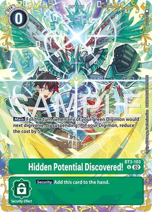 Hidden Potential Discovered! - BT3-103 (Alternate Art)
