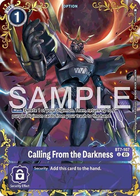 Calling From the Darkness - BT7-107 (Alternate Art)