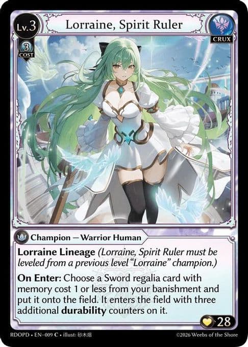 Lorraine, Spirit Ruler