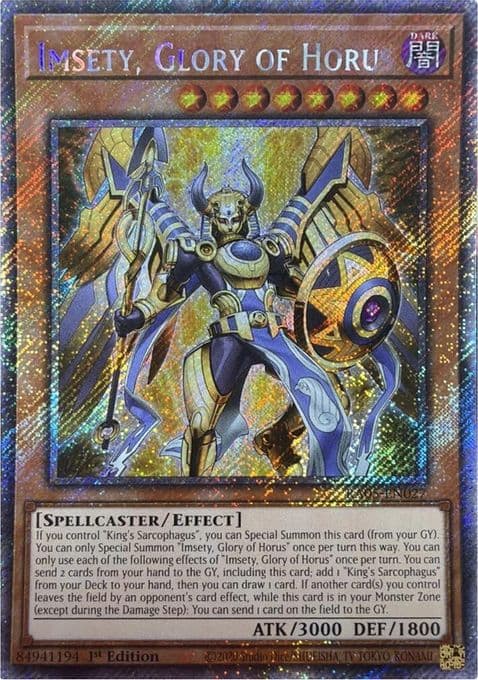 Imsety, Glory of Horus (Platinum Secret Rare)