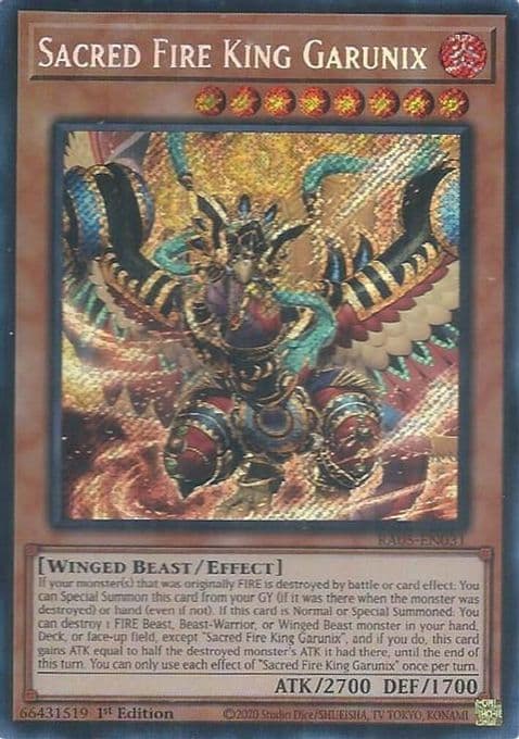 Sacred Fire King Garunix (Secret Rare)