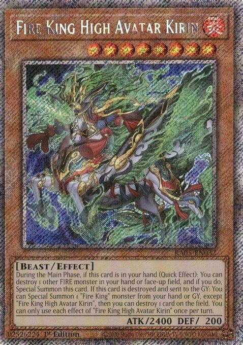 Fire King High Avatar Kirin (Platinum Secret Rare)