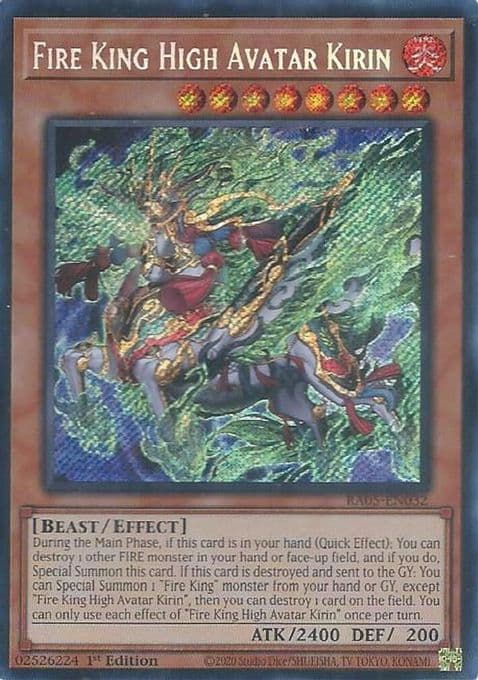 Fire King High Avatar Kirin (Secret Rare)