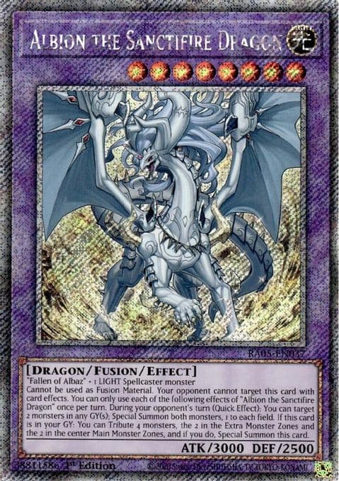 Albion the Sanctifire Dragon (Platinum Secret Rare)