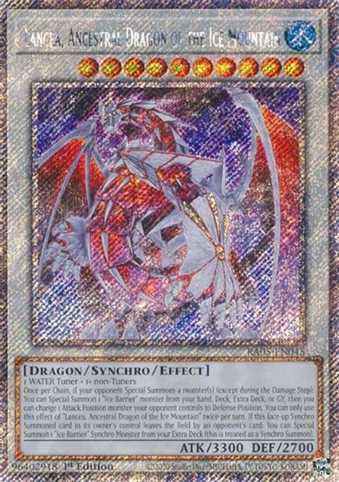 Lancea, Ancestral Dragon of the Ice Mountain (Platinum Secret Rare)