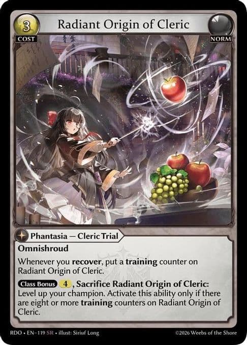 Radiant Origin of Cleric