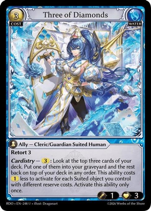 Three of Diamonds (Curio Foil)