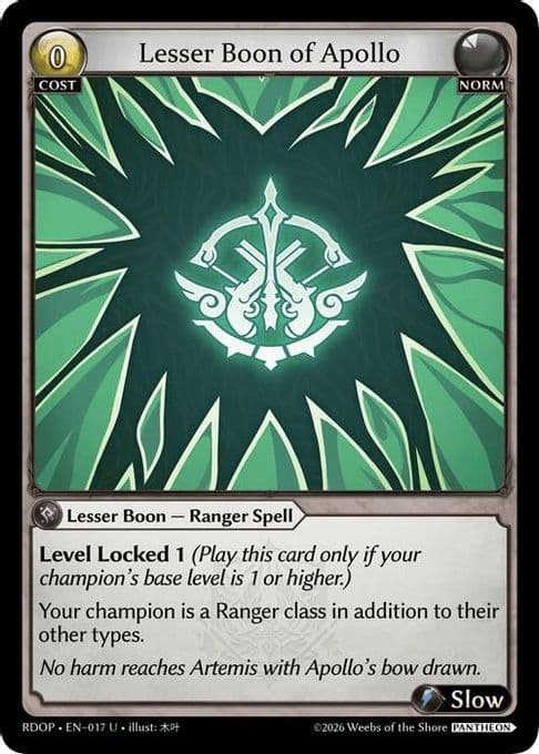 Lesser Boon of Apollo