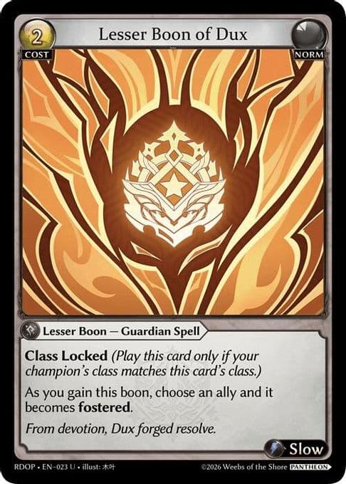 Lesser Boon of Dux