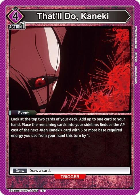 That'll Do, Kaneki