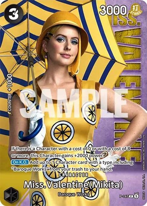 Miss.Valentine (Mikita) - P-147 (Premium Card Collection -Live Action Edition Vol.2 Baroque Works-)