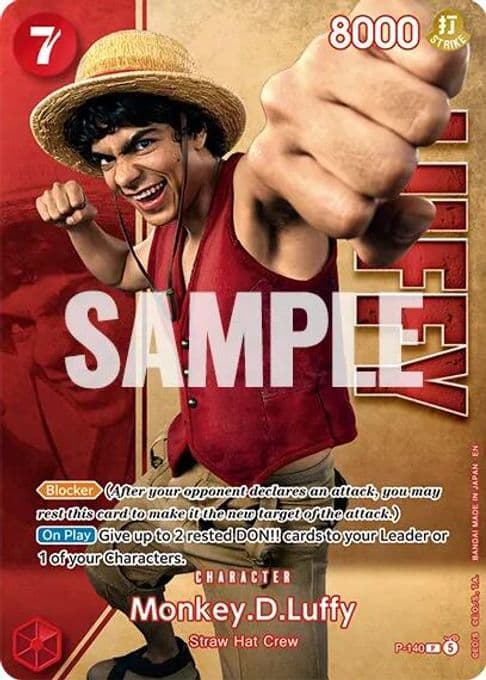 Monkey.D.Luffy - P-140 (Premium Card Collection -Live Action Edition Vol.2 Straw Hat Crew-)