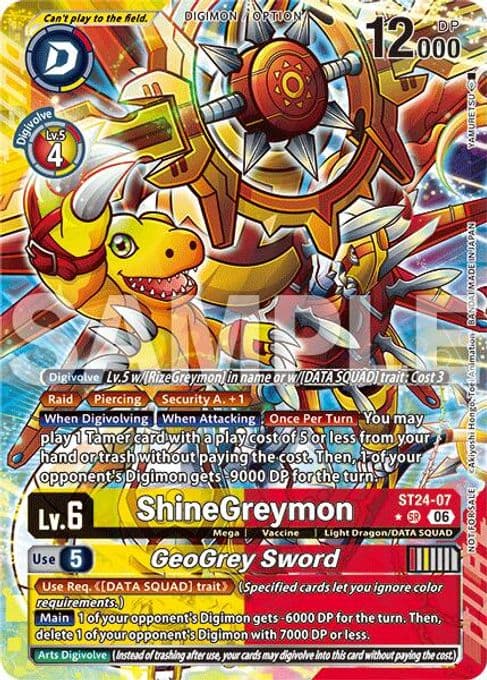 ShineGreymon // GeoGrey Sword (Dual Revolution Release Event Winner)