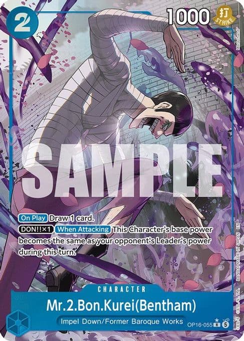 Mr.2.Bon.Kurei(Bentham) (055) (Alternate Art)