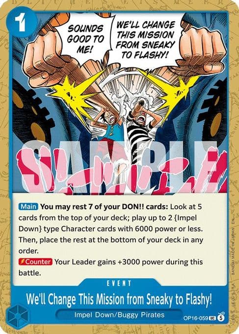 We'll Change This Mission from Sneaky to Flashy!