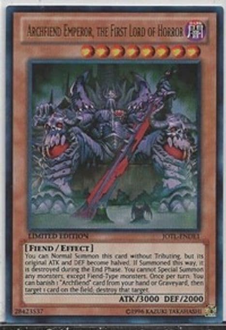 Archfiend Emperor, the First Lord of Horror