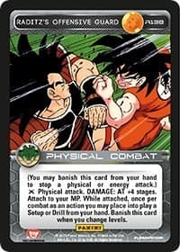 Raditz's Offensive Guard — Panini: Heroes & Villains card