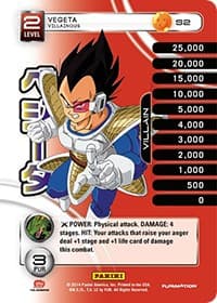 Vegeta - Villainous (High Tech Foil) — Panini: Set 1 card