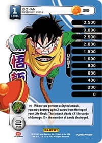 Gohan - Resilient Child (Rainbow Parallel Foil) — Panini: Set 1 card