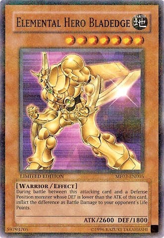 Elemental HERO Bladedge — Mattel Action Figure Promos: Series 3 card