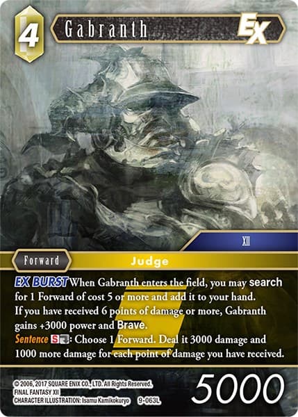 Gabranth EX — Opus IX card