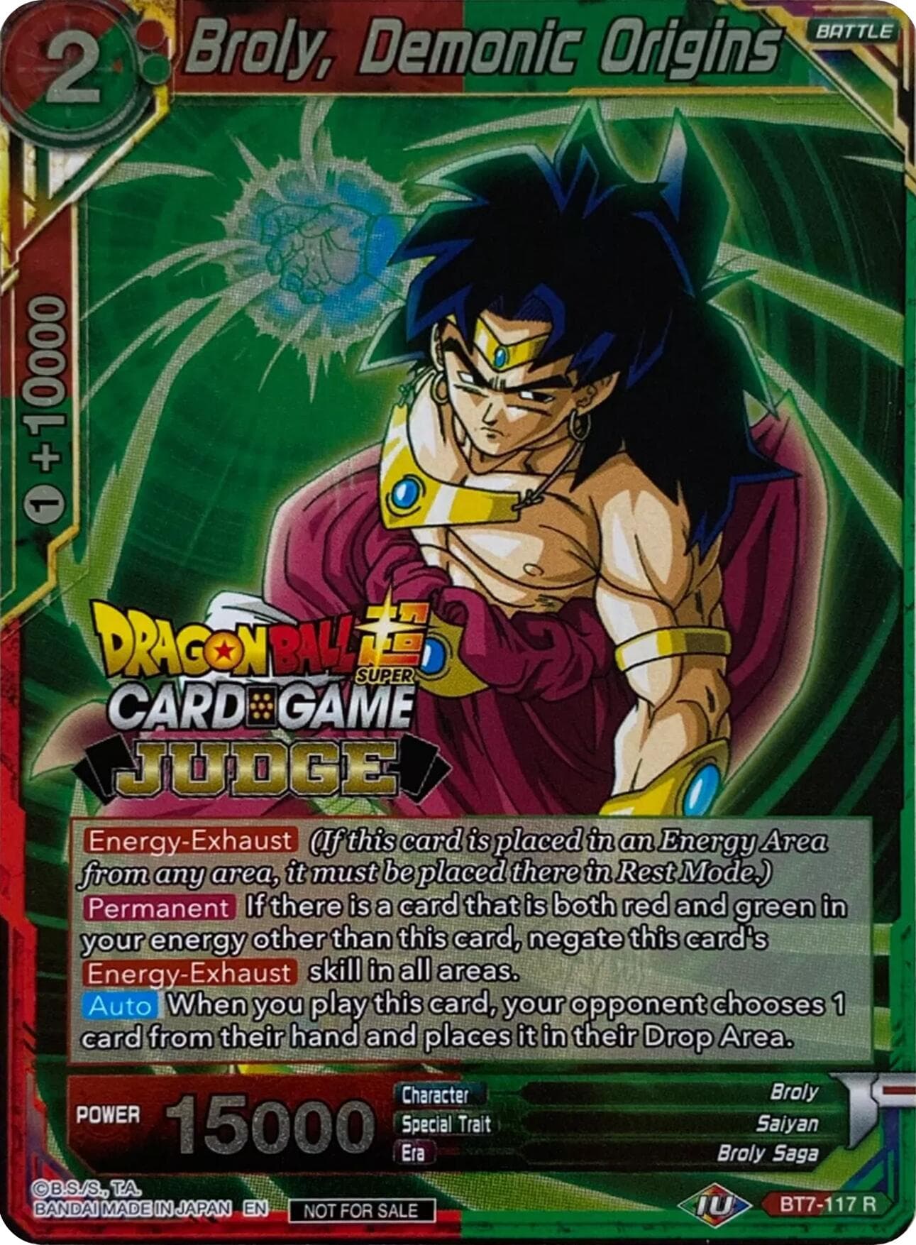 Broly, Demonic Origins — Judge Promotion Cards card