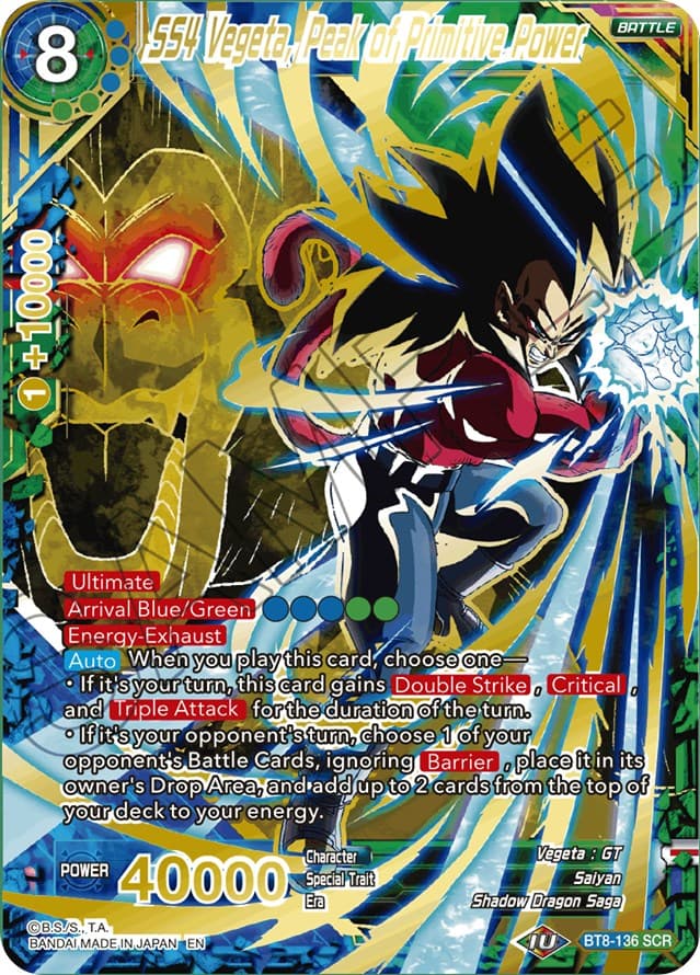 SS4 Vegeta, Peak of Primitive Power — Malicious Machinations card